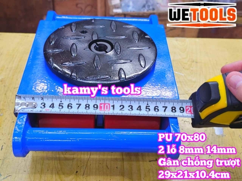 Con rùa di chuyển 6 tấn model CRA-4 Wetools, xe rùa đẩy hàng tải trọng cao giúp di chuyển hàng hoá nặng trong nhà xưởng nhà máy