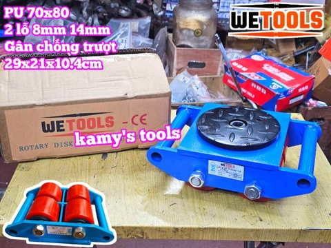 Con rùa di chuyển 6 tấn model CRA-4 Wetools, xe rùa đẩy hàng tải trọng cao giúp di chuyển hàng hoá nặng trong nhà xưởng nhà máy