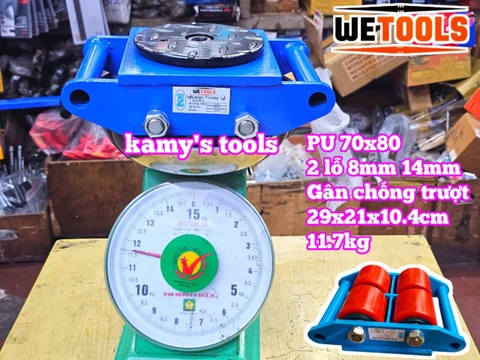 Con rùa di chuyển 6 tấn model CRA-4 Wetools, xe rùa đẩy hàng tải trọng cao giúp di chuyển hàng hoá nặng trong nhà xưởng nhà máy