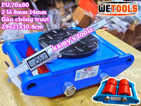 Con rùa di chuyển 6 tấn model CRA-4 Wetools, xe rùa đẩy hàng tải trọng cao giúp di chuyển hàng hoá nặng trong nhà xưởng nhà máy