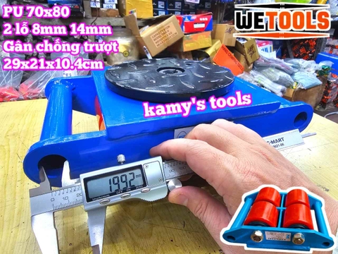 Con rùa di chuyển 6 tấn model CRA-4 Wetools, xe rùa đẩy hàng tải trọng cao giúp di chuyển hàng hoá nặng trong nhà xưởng nhà máy