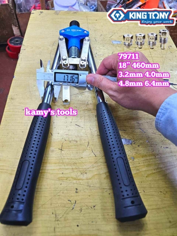 Kìm bấm rút đinh rive Kingtony 79711 dài 18 inch 460mm cỡ 3.2mm 4mm 4.8mm 6.4mm