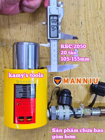 Kích thủy lực 20 tấn hành trình 50mm RSC-2050 106mm-156mm dạng lùn Manniu