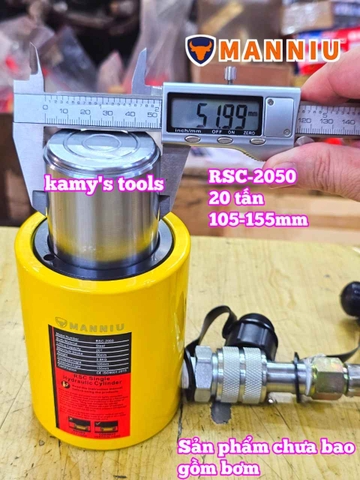 Kích thủy lực 20 tấn hành trình 50mm RSC-2050 106mm-156mm dạng lùn Manniu