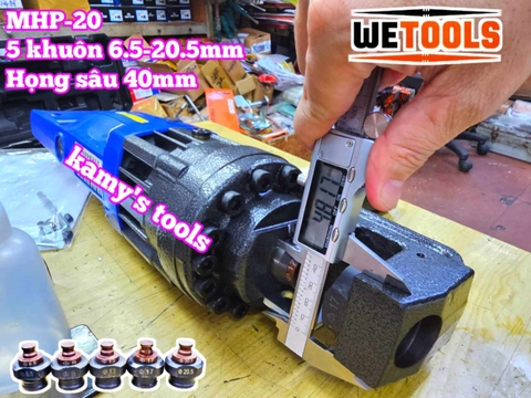 Máy đột lỗ thủy lực điện MHP-20 công suất 1300w Wetools