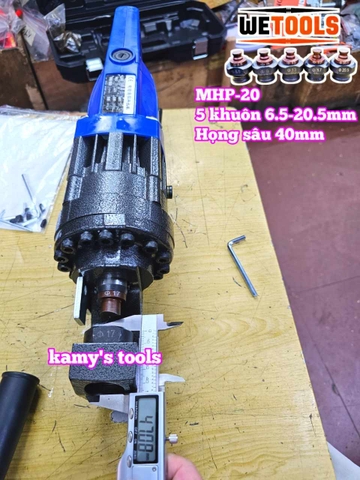 Máy đột lỗ thủy lực điện MHP-20 công suất 1300w Wetools