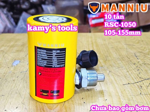 Kích thủy lực 10 tấn hành trình 50mm RSC-1050 106mm-156mm dạng lùn Manniu
