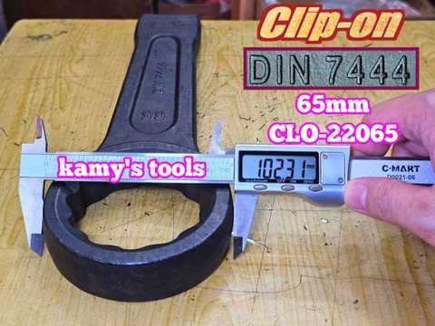 Cờ lê vòng đóng 65mm DIN7444 Clip-On CLO-22065