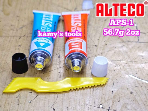 Keo AB 2 thành phần Alteco Quick Epoxy Steel Plus 56.7g siêu dính trên kim loại, nhựa, gỗ, gốm sứ