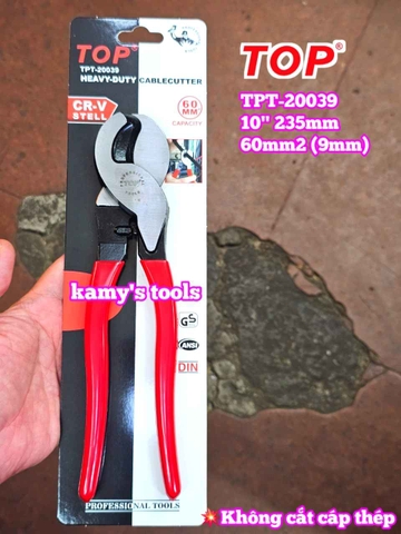 Kìm kéo cắt cáp điện tiết diện 60mm2 Top TPT-20039 dài 10 inch 230mm
