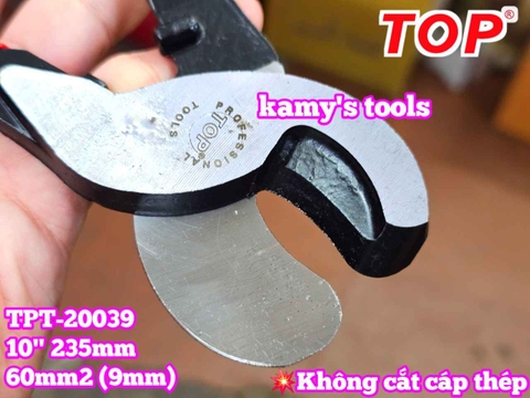 Kìm kéo cắt cáp điện tiết diện 60mm2 Top TPT-20039 dài 10 inch 230mm