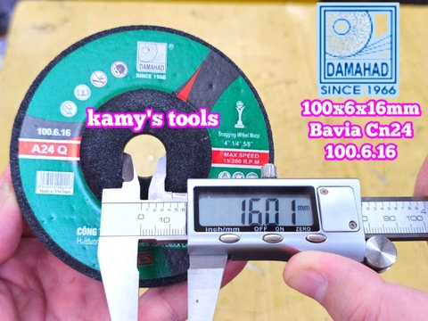 Đá mài bavia Hải Dương 100mm lỗ 16mm DAMAIHAD CN24 100.6.16