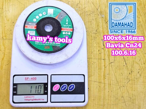 Đá mài bavia Hải Dương 100mm lỗ 16mm DAMAIHAD CN24 100.6.16