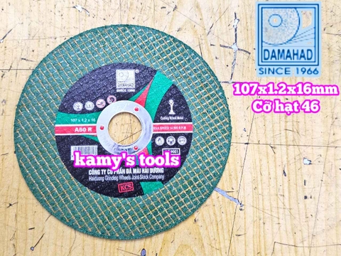 Đá cắt kim loại Hải Dương 100mm lỗ 16mm dày 1.2mm DAMAIHAD CN 107.1,2.16