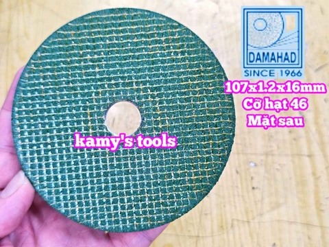 Đá cắt kim loại Hải Dương 100mm lỗ 16mm dày 1.2mm DAMAIHAD CN 107.1,2.16