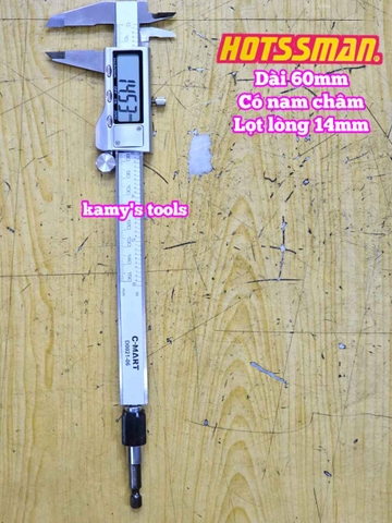 Đầu chuyển chuôi lục giác ra bắn vít 1/4 inch Hotssman dài 60mm HOTS-25601