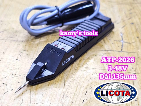 Bút thử điện xe máy ô tô Licota ATP-2026 dãi đo 3V-48V dài 135mm
