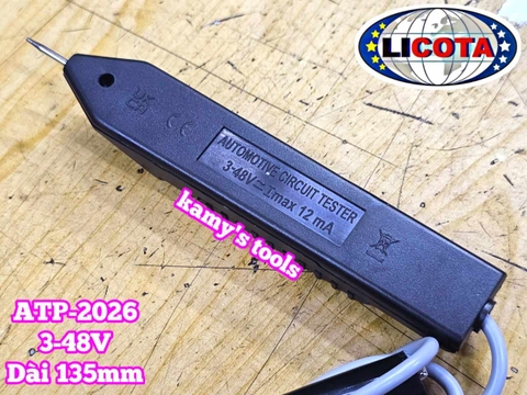 Bút thử điện xe máy ô tô Licota ATP-2026 dãi đo 3V-48V dài 135mm