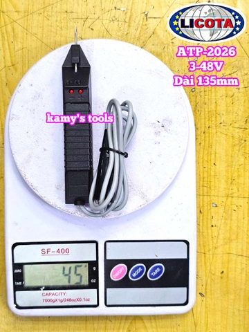 Bút thử điện xe máy ô tô Licota ATP-2026 dãi đo 3V-48V dài 135mm