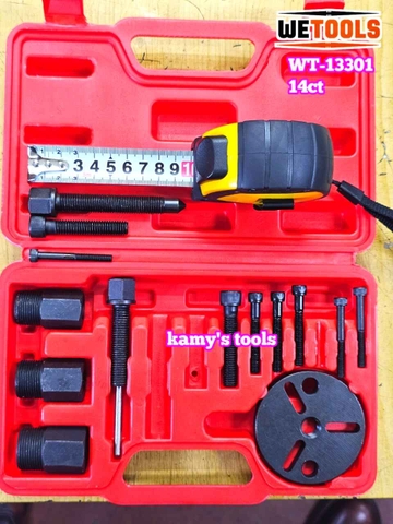 Dụng cụ tháo mặt hít lốc điều hòa ô tô 14 chi tiết, vam cảo mặt hít điều hòa Wetools WT-13301