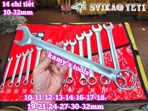 Bộ cờ lê vòng miệng YETI đầu búa 14 chi tiết 10-32mm YETI-32202A