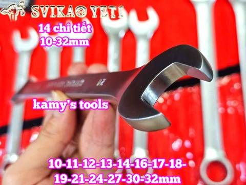 Bộ cờ lê vòng miệng YETI đầu búa 14 chi tiết 10-32mm YETI-32202A