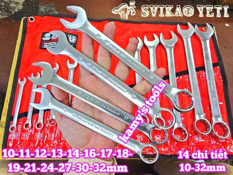 Bộ cờ lê vòng miệng YETI đầu búa 14 chi tiết 10-32mm YETI-32202A