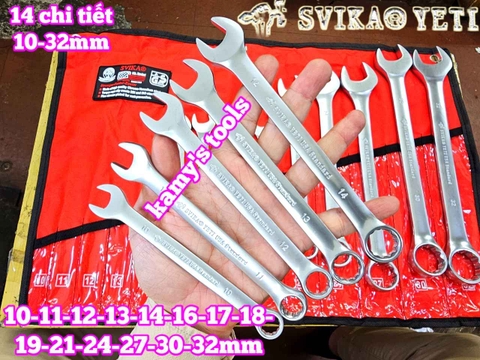 Bộ cờ lê vòng miệng YETI đầu búa 14 chi tiết 10-32mm YETI-32202A