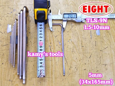 Bộ lục giác bi 9 chi tiết 1.5-10mm Eight TLS-9N