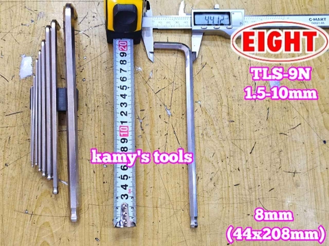 Bộ lục giác bi 9 chi tiết 1.5-10mm Eight TLS-9N