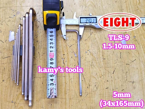 Bộ lục giác bi 9 chi tiết 1.5-10mm Eight TLS-9 (không có chữ N)