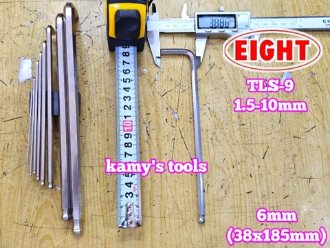 Bộ lục giác bi 9 chi tiết 1.5-10mm Eight TLS-9 (không có chữ N)