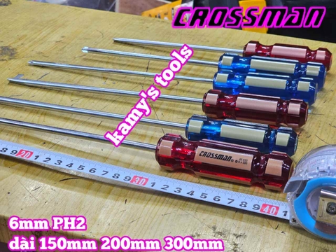 Tua vít bake dẹp 6mm PH2 Crossman dài 150mm 200mm 300mm 45-635 45-615 45-640 45-620 45-650 45-630
