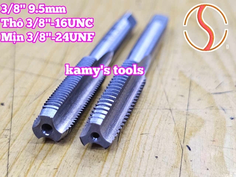 Bộ taro hệ inch tạo ren trong 3/8 inch (9.5mm) Shanghai bước ren thô và mịn 3/8-16 UNC 3/8-24 UNF