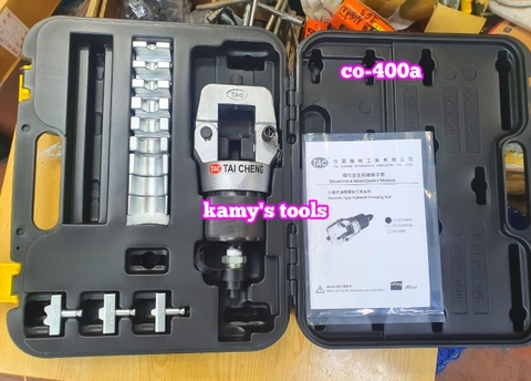 Đầu ép cos thủy lực CO-400A Tai Cheng TAC 17 tấn dạng chấm 16-400mm2, đầu bấm cos thủy lực