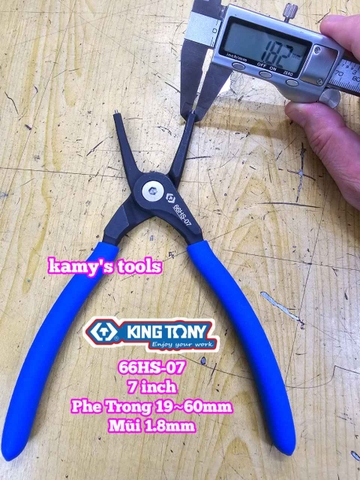 Kìm mở phe thẳng trong ngoài 7 inch Kingtony 66HS-07 66SS-07 mở phe 19-60mm