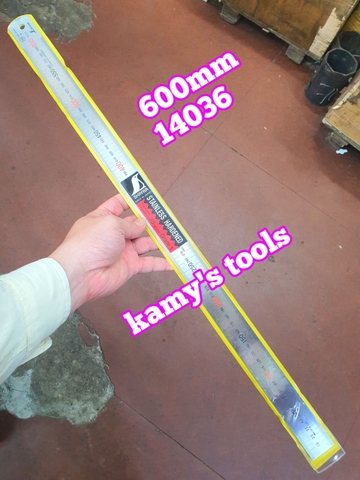 Thước lá Shinwa inox 0-600mm model 14036, thước lá 60cm