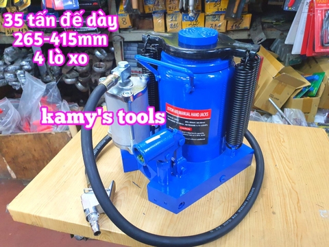 Kích con đội thủy lực dùng hơi khí nén 35 tấn HJ2003 chiều cao 265-415mm kamytools