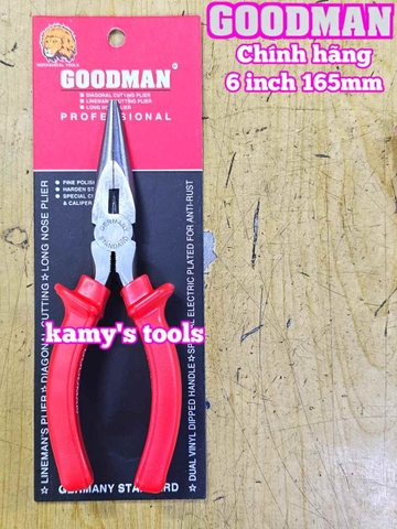 Kìm mỏ nhọn Goodman 6 inch 8 inch chính hãng 95-106 95-108
