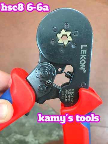 Kìm bấm cos pin tròn rỗng Lekon HSC8 6-4 và HSC8 6-6A