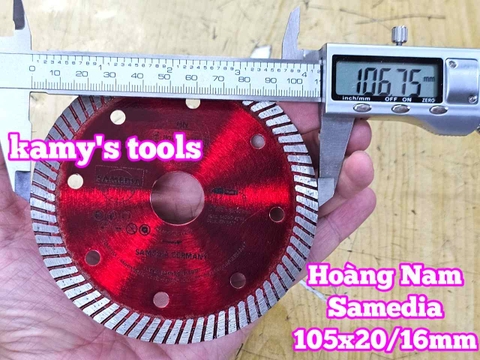 Lưỡi cắt đa năng gạch bê tông đá granit cắt ướt Hoàng Nam Samedia 4 inch 105mm HNS-53504A