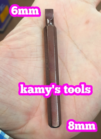 Mũi vít dẹp đóng Standard 6mm loại dài 80mm thép S2 (lẻ 1 cái)