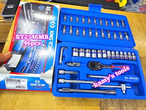 Bộ tuýp khẩu Kingtony 1/4 inch 46 chi tiết ST2346MR 4mm-14mm