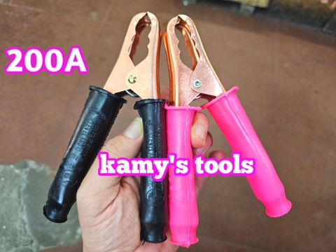 Dụng cụ kẹp bình ắc quy kẹp cá sấu loại 200A dài 152mm kẹp tối đa 30mm, kẹp cá sấu