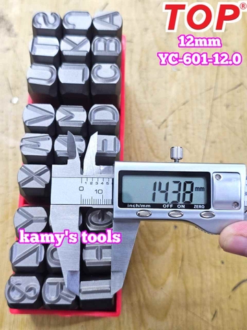 Bộ đóng chữ xuôi 12mm TOP YC-601-12.0