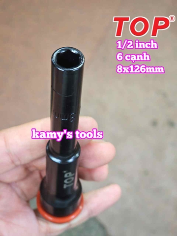 Đầu tuýp khẩu 1/2 inch dài 126mm Top 8mm 8x126mm LU-DT126-08