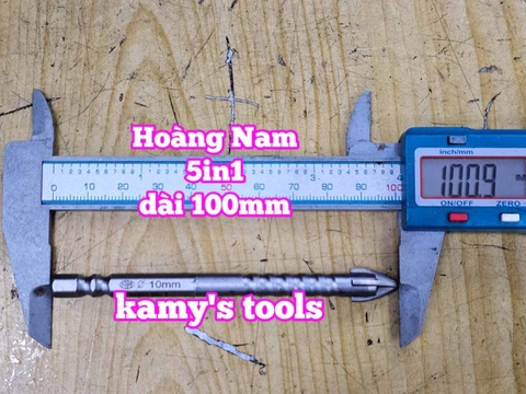 Mũi khoan đa năng bê tông sắt thép inox gỗ đá hoa cương dài 100mm Hoàng Nam 6mm 8mm 10mm