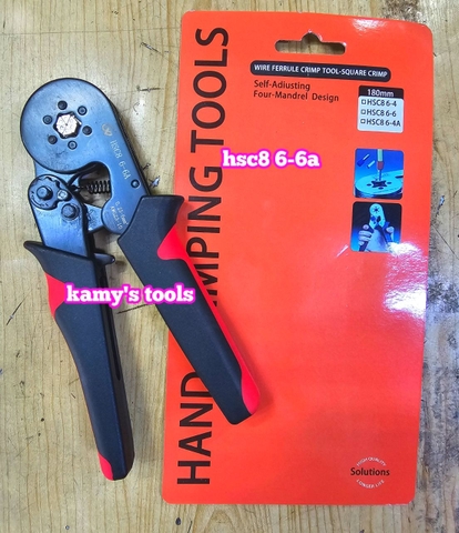 HSC8 6-6A Kìm bấm cos lục giác pin tròn rỗng CV tools 0.25-6mm2