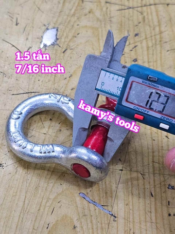 Ma ní omega chốt vặn ren 1.5 tấn 7/16 inch đường kính ty ren 12mm