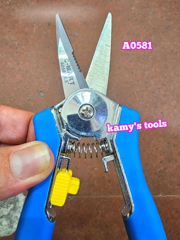 A0581 Kéo cắt cành cây nhọn 6 inch 150mm cán vàng C-mart